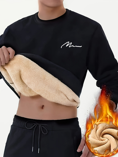 Philip - Herren Thermisches Trendy Sweatshirt mit Fleecefutter