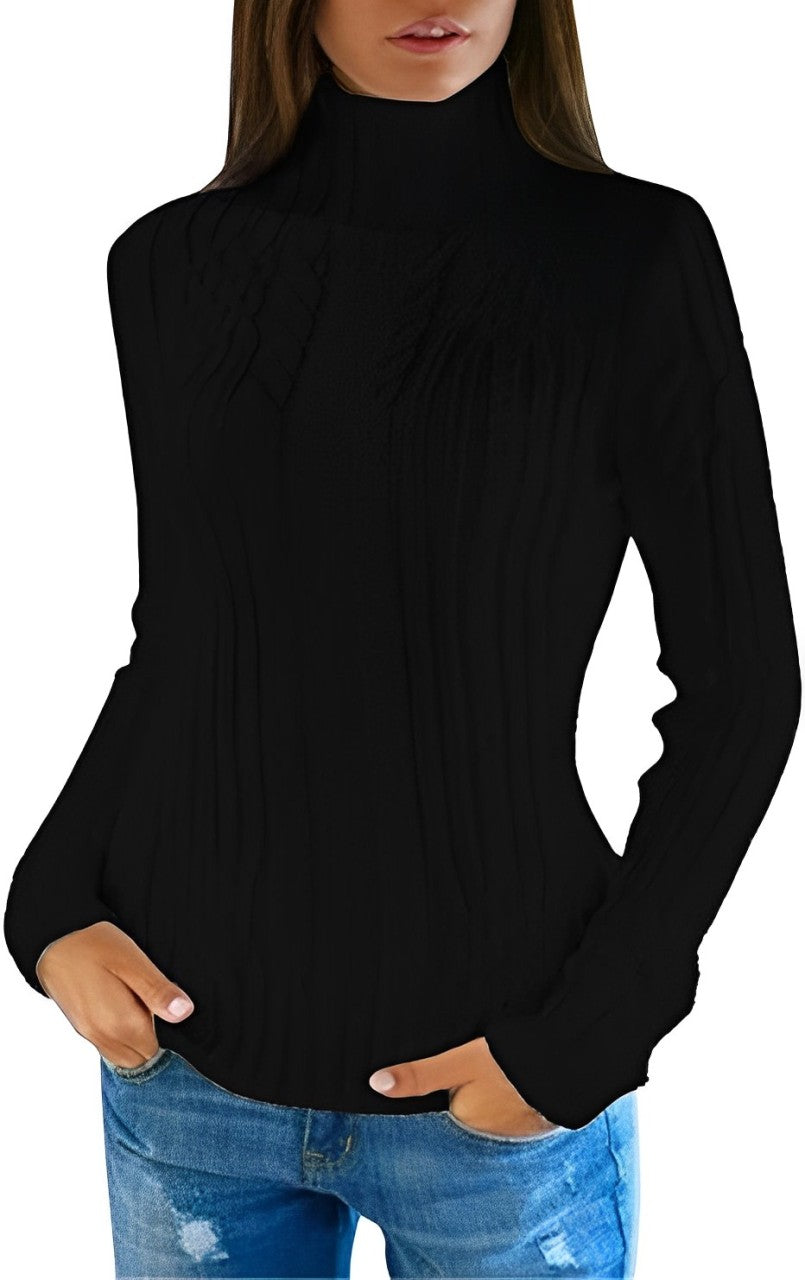 Geraldine - Eleganter Rollkragenpullover in schmaler Passform