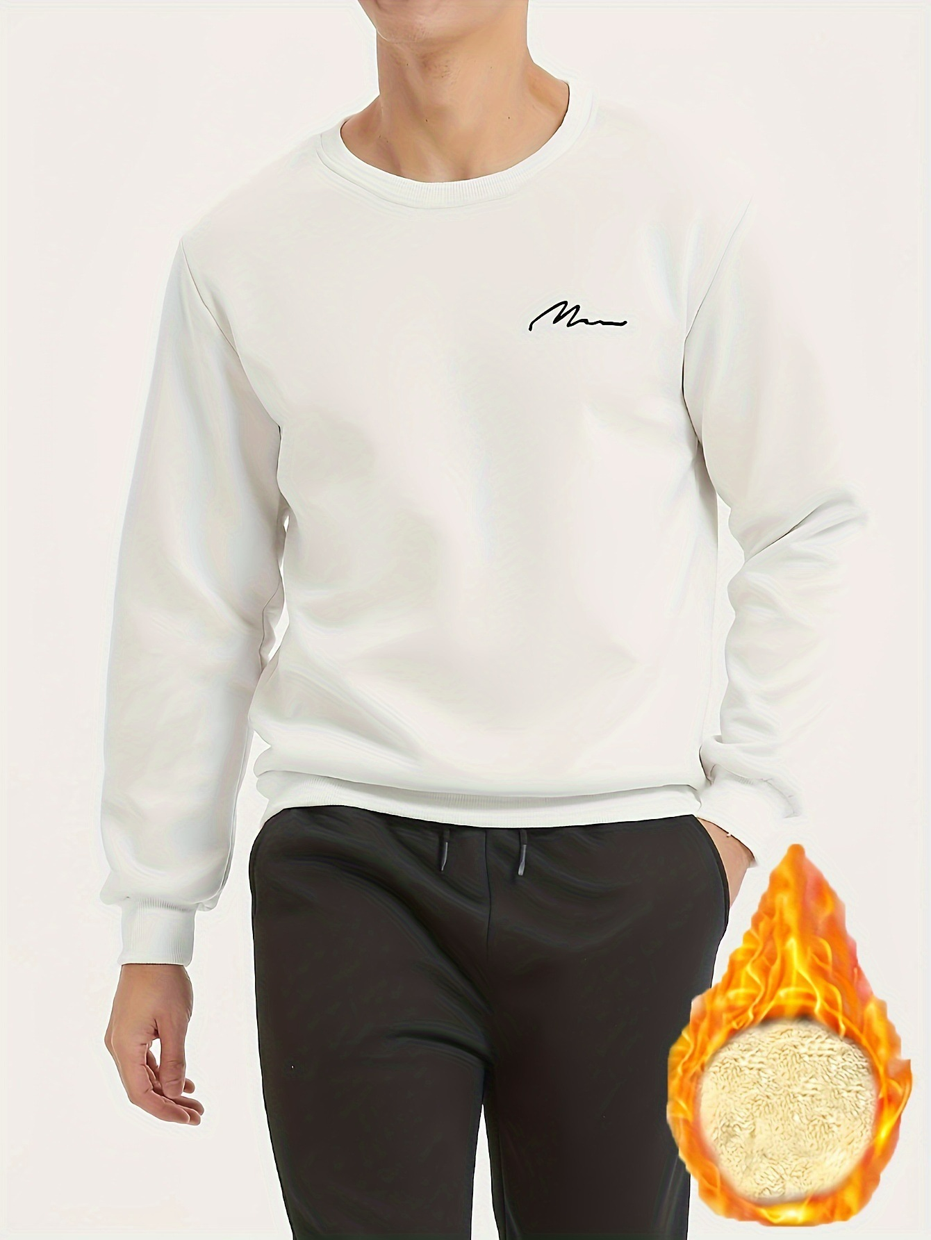 Philip - Herren Thermisches Trendy Sweatshirt mit Fleecefutter