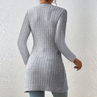 Mireia - Off-Shoulder Strickpullover mit Schlitz