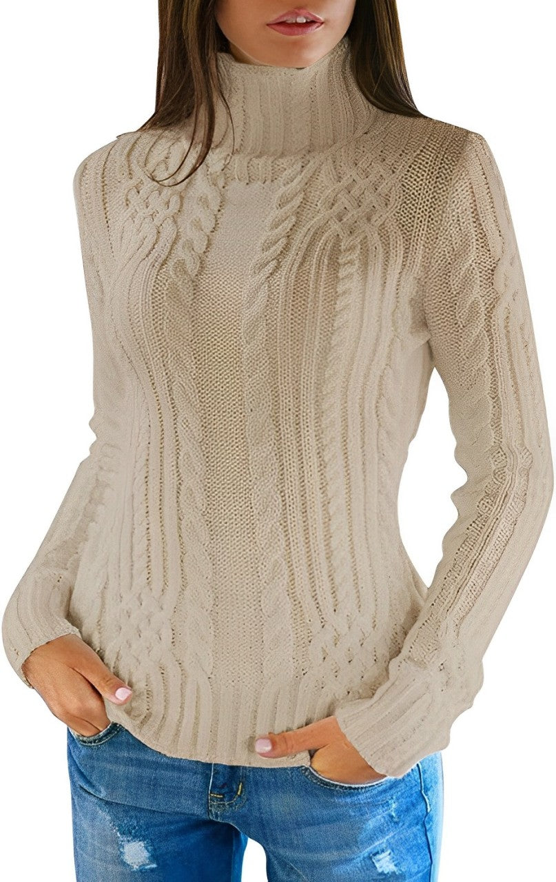 Geraldine - Eleganter Rollkragenpullover in schmaler Passform