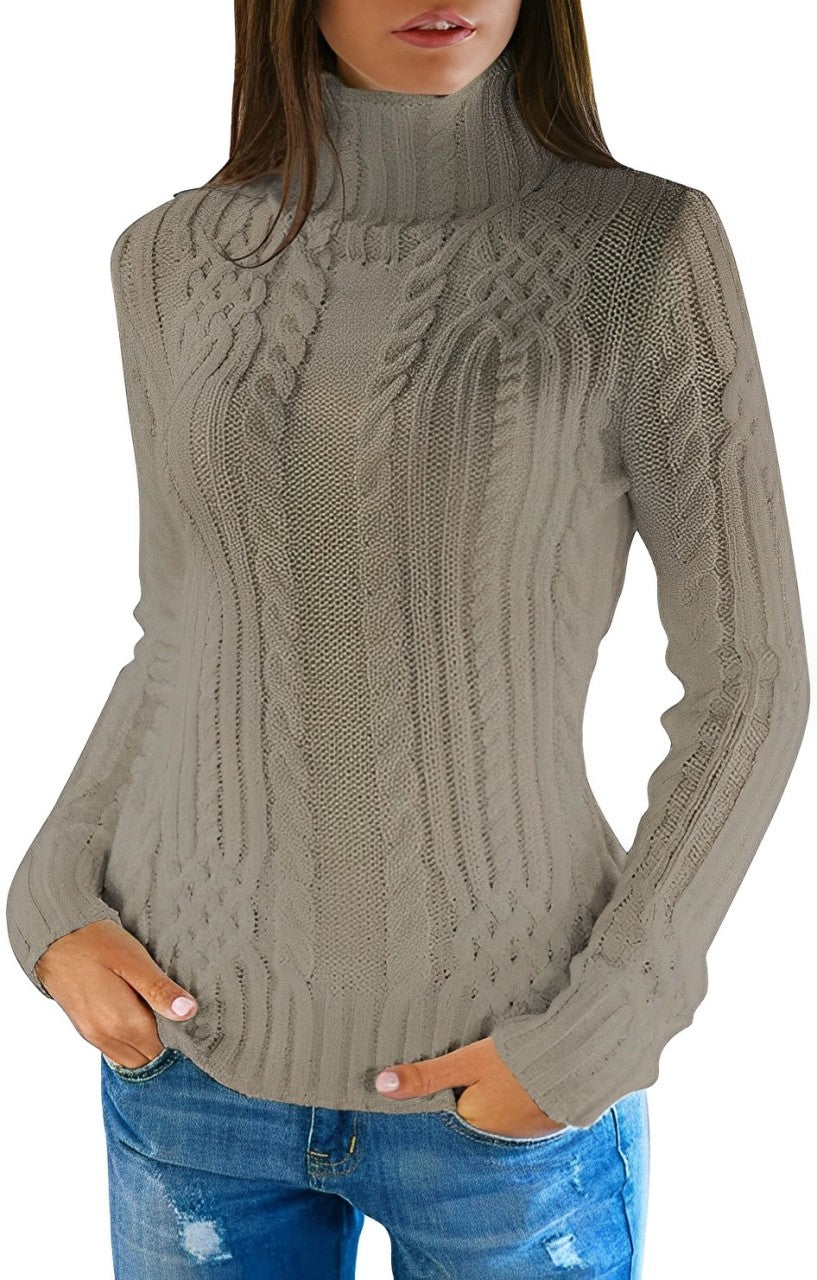 Geraldine - Eleganter Rollkragenpullover in schmaler Passform