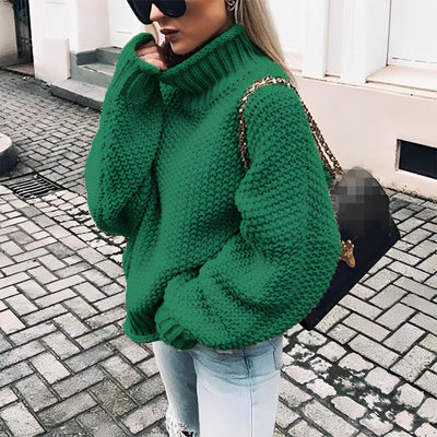 Taisia - Dicker Pullover mit halbhohem Kragen