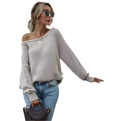 Karla - Off-Shoulder-Pullover aus warmem Strick