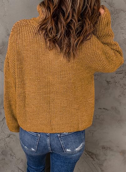 MARIE | Damen Pullover mit Halbreißverschluss