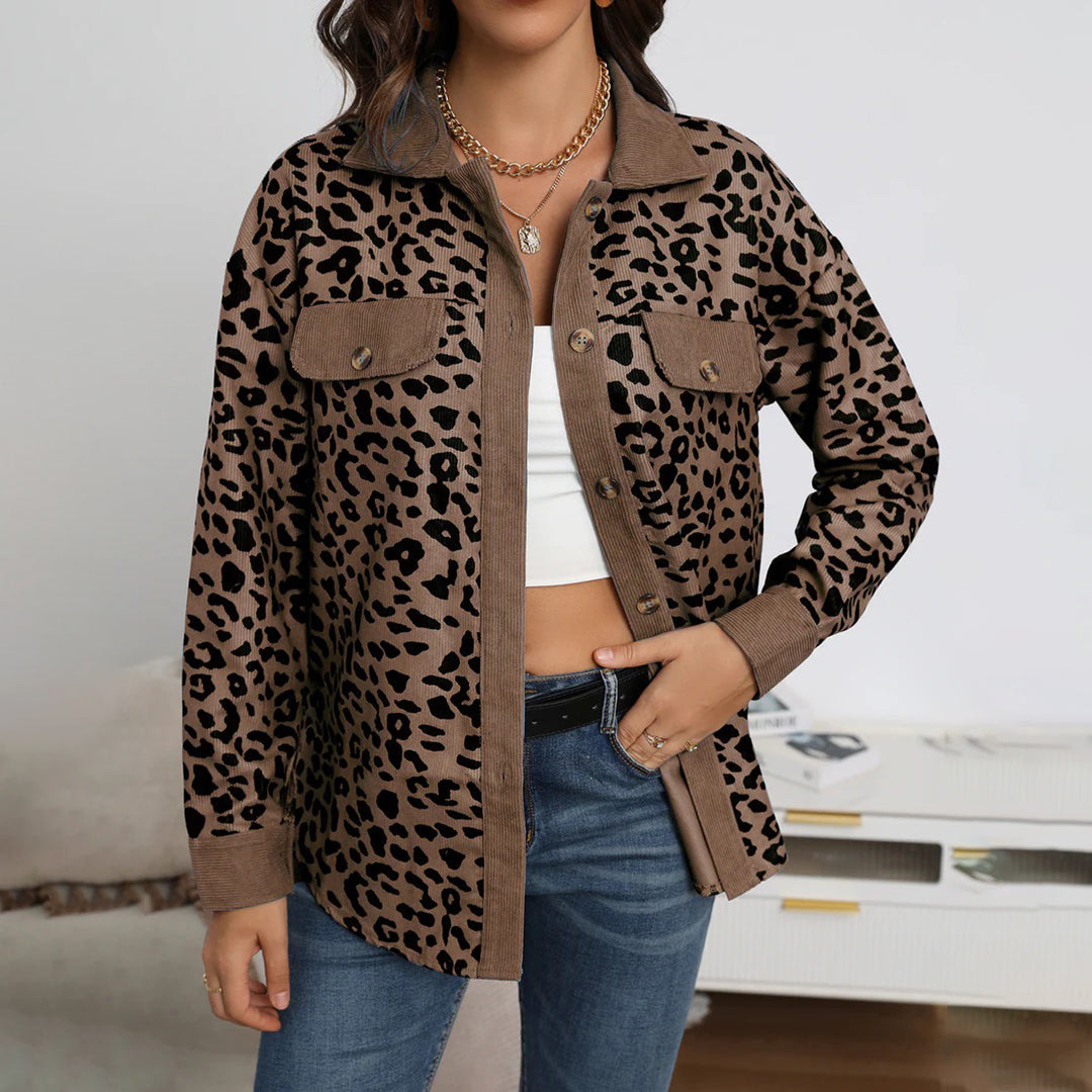 FELICITAS - Modische Jacke mit Leopardenprint für Damen