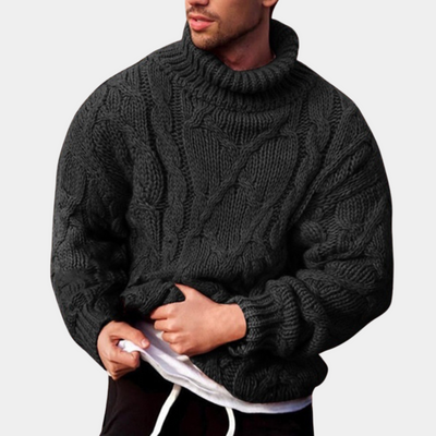 GRANIN - Gestrickter Winterpullover mit Col für Männer