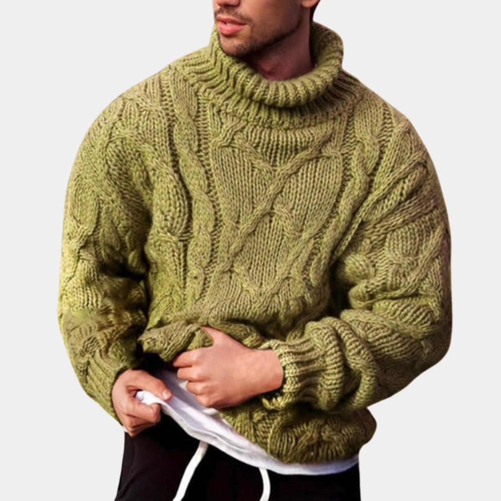 GRANIN - Gestrickter Winterpullover mit Col für Männer