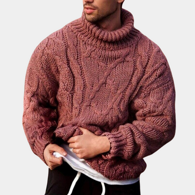 GRANIN - Gestrickter Winterpullover mit Col für Männer