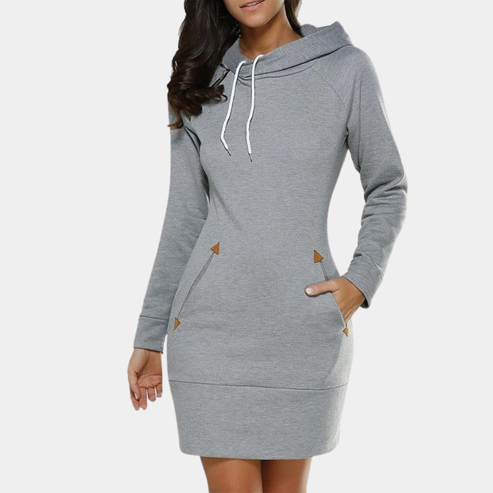 ZOE - Lässiges Sweatkleid mit Kapuze für Damen