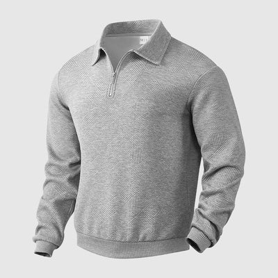 AARON| Modischer Sweater mit Polo-Kragen