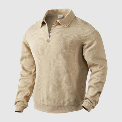 AARON| Modischer Sweater mit Polo-Kragen