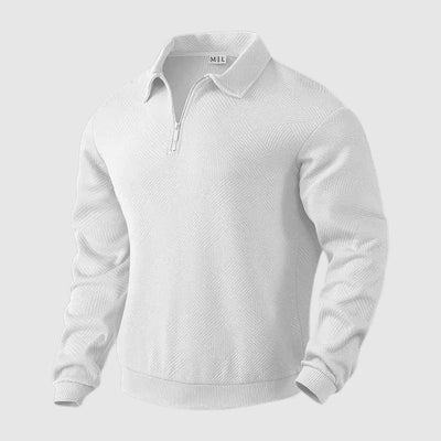 AARON| Modischer Sweater mit Polo-Kragen