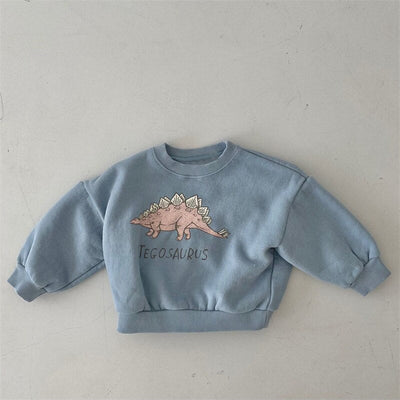 LOINE - Warmer Fleece-Kapuzenpullover mit Dinosauriermotiv für Kinder