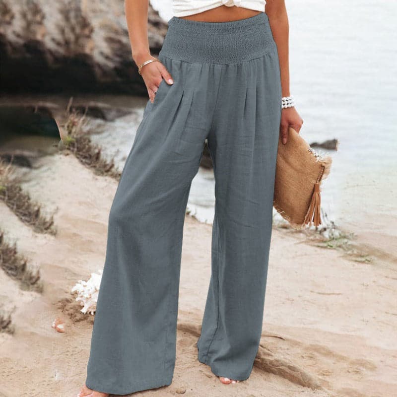 KARLA | Weite Leinenhose für Frauen im Casual-Stil