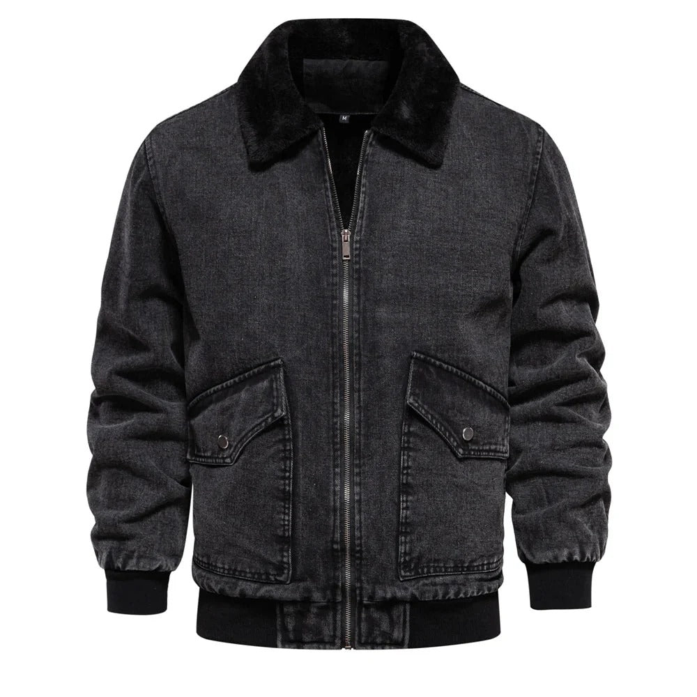 Tony - Lässige Denim Bomberjacke