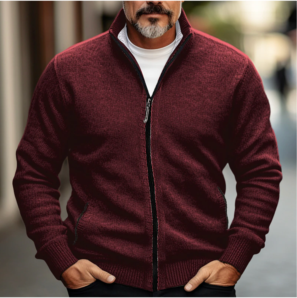 ROMAN | Warme Strickjacke für Herren im Herbst und Winter