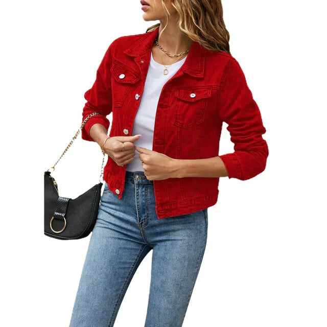 Paulina - Klassische Damen Jeansjacke im Vintage-Stil