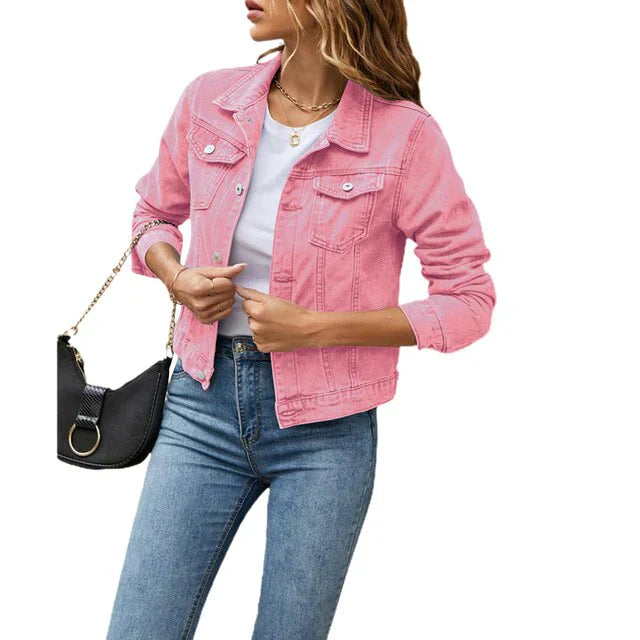 Paulina - Klassische Damen Jeansjacke im Vintage-Stil