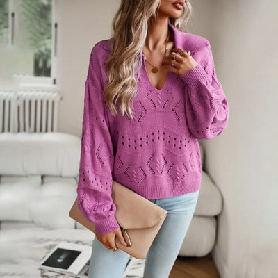 Naya - Eleganter Strickpullover mit V-Ausschnitt