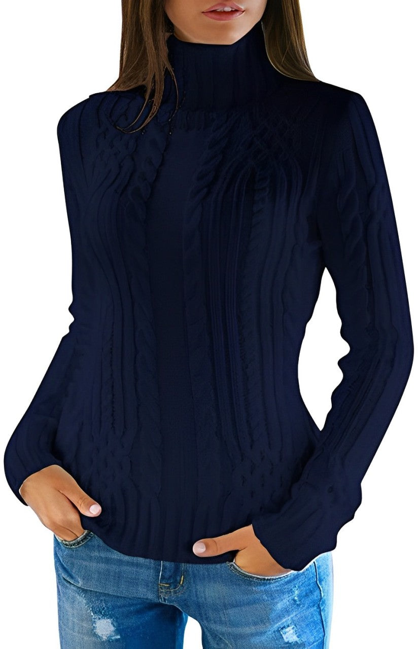 Geraldine - Eleganter Rollkragenpullover in schmaler Passform