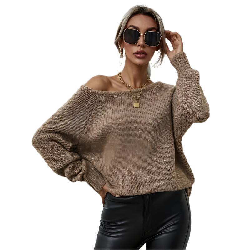 Karla - Off-Shoulder-Pullover aus warmem Strick