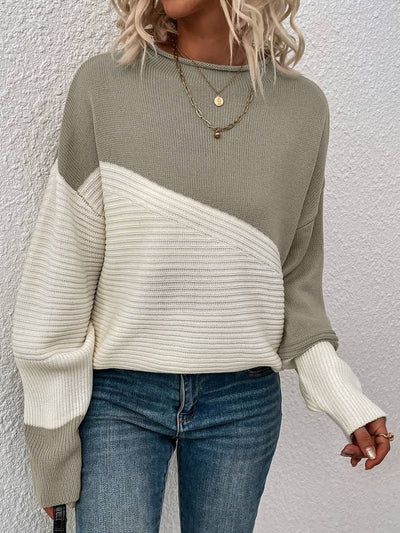 Heather - Color Block Pullover