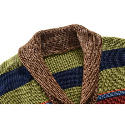 MORITZ | Trendige Strickjacke für Herren mit Farbblock-Details