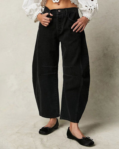 Fernanda - Mid Rise Barrel Jeans