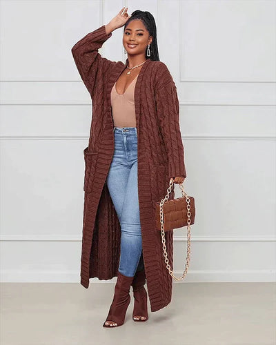 Sevda - Lange Strickjacke Damen