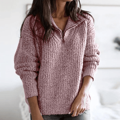 Tatiana Strickpullover mit halbem Reißverschluss für lässigen Stil