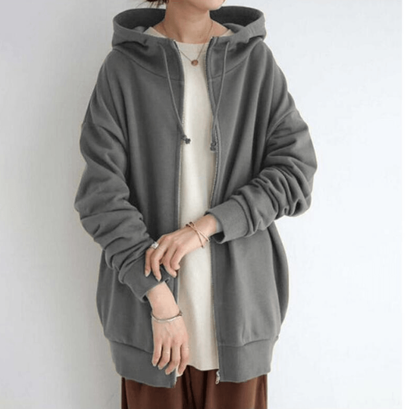 Hilena - Damen Herbst/Winter Zip-Up Hoodie