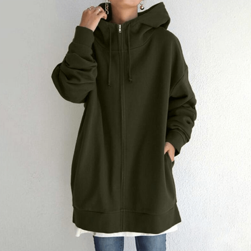 Hilena - Damen Herbst/Winter Zip-Up Hoodie