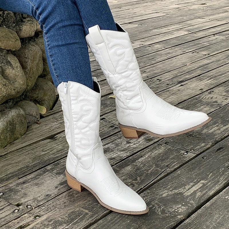 LINA | Metallische Statement-Stiefel für Damen